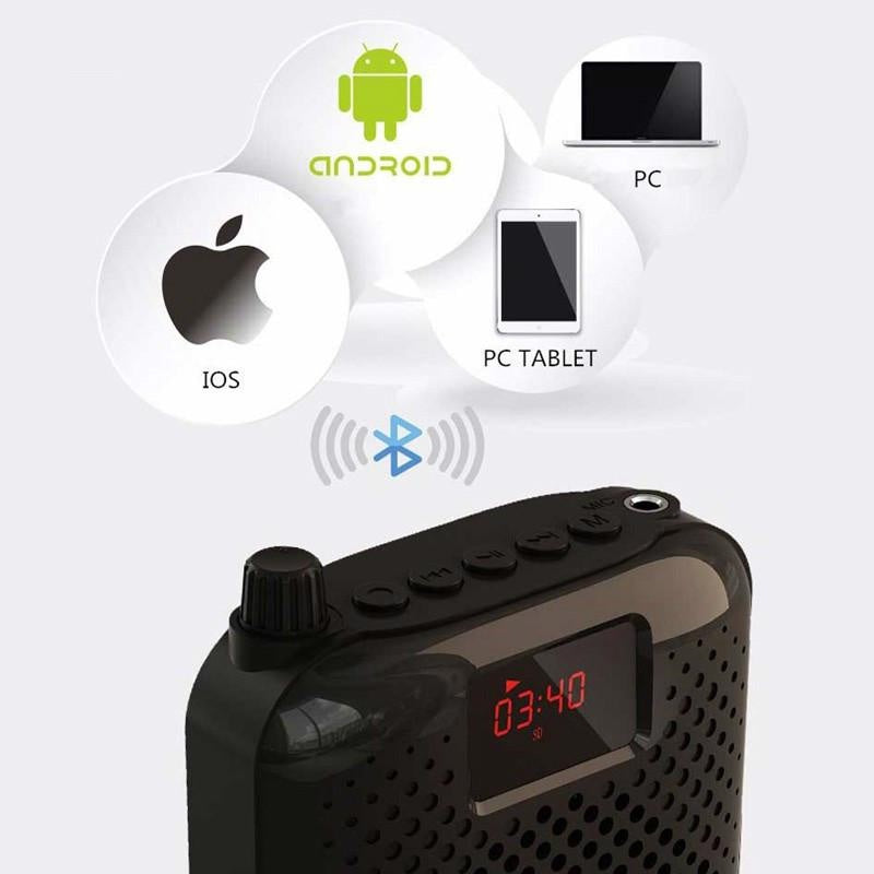 Rolton K500 Mini Bluetooth Loudspeaker Voice Amplifier w/ Mic USB MicroSD Portable Teaching Speaker