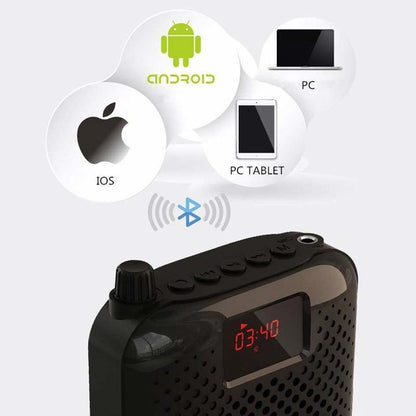 Rolton K500 Mini Bluetooth Loudspeaker Voice Amplifier w/ Mic USB MicroSD Portable Teaching Speaker