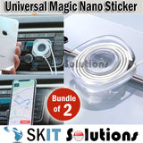 Car Mobile Phone Holder Silicone Gel Nano Stickers Rubber Pad Suction Desktop Wall Stand USB Cable Wire Organizer Winder