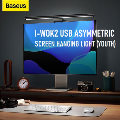Baseus i-Wok2 Screen Hanging Light LED i-Wok Series Gen 2 Eye-Care PC Monitor Desk Lamp Computer Study Reading Lamp