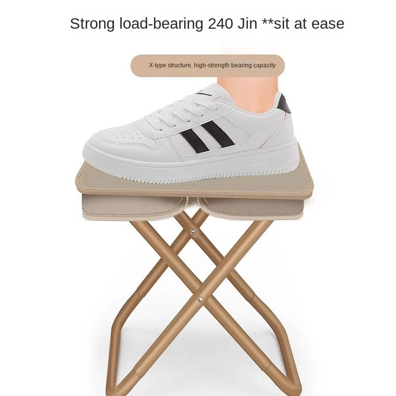 Foldable Camping Stool with Carry Bag Travel Outdoor Portable Folding Chair Lightweight Compact Seat