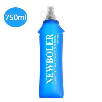 NEWBOLER TPU Soft Silicone Flask Foldable Water Bottle 150ml 250ml 500ml 750ml for Outdoor Sports