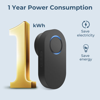 Self Powered / Button Battery Wireless Doorbell Door Bell Waterproof 3 Pin Plug 60 Chimes 350M 120dB