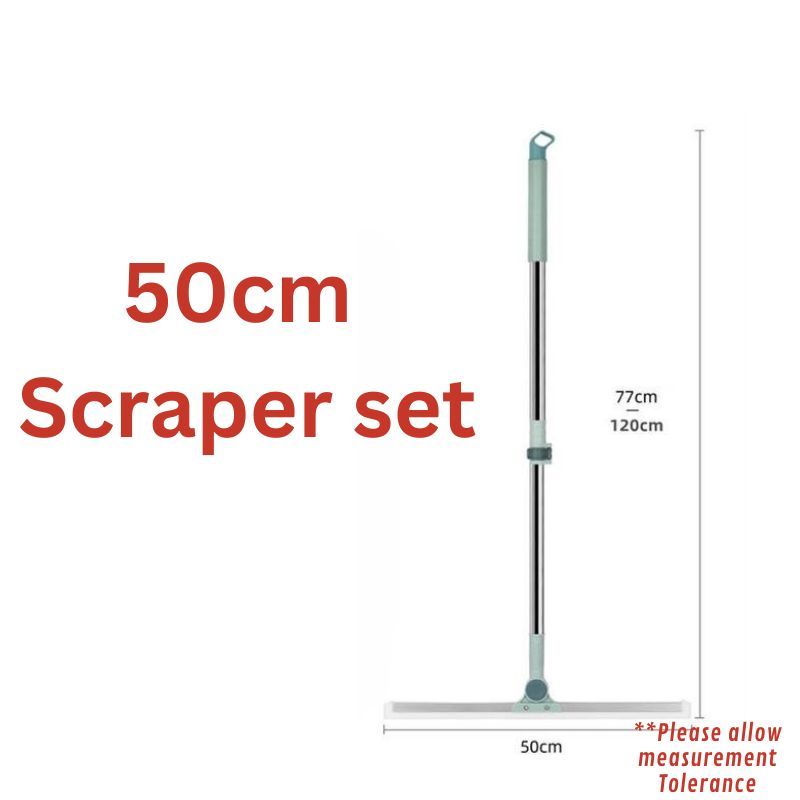 35cm/50cm Silicone Scraper Broom Wiper Extendable Rotatable Floor Glass Window Cleaning Tool Bathroom Mop