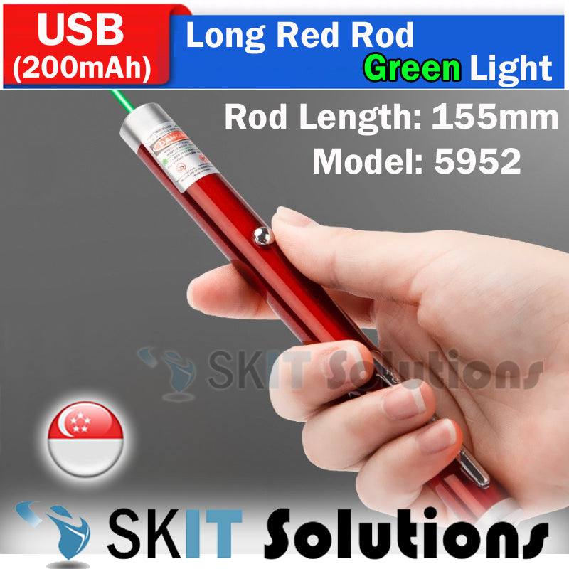 Green Laser Pointer Pen High Power Powerful Red Beam Light Presentation Clicker Presenter USB Rechargeable/AAA Batteries