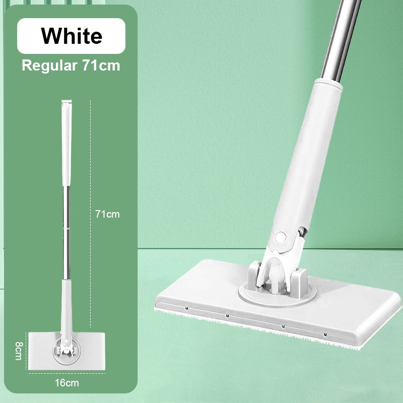 Automatic Cloth Changing Mini Mop Hands-Free With Face Towels Hand-Free Wash Rotating Mop Push-Pull