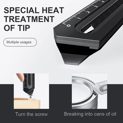 6in1 Stainless Steel Utility Knife Cutter Penknife Blade Ruler Wrench Screwdriver Pen Knives Tool