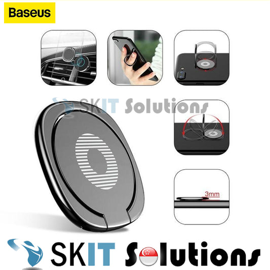 Baseus Privity Ring Bracket Phone Stand Finger Grip Desktop Holder Car Mount Buckle 180 Degree Rotation
