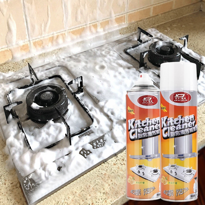 Kitchen Oil Cleaner Spray Grease Stain Remover Oven Foam Range Hood Degreaser Cleaning Agent 500ml