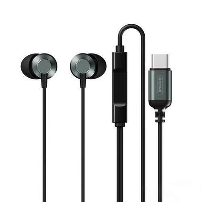 Remax RM-512A Type-C In-Ear Wired Earphone Noise Isolation Lightweight Music Call Silicone Headset