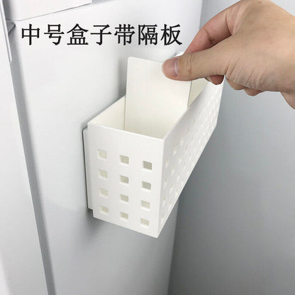 Magnetic Storage Basket Fridge Rack Bathroom Kitchen Hanging Shelf Organizer Box Easy Portable Compartment Magnet