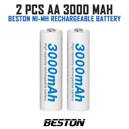 Beston Ni-MH Rechargeable Battery AA AAA FREE CASE Double Triple A LED USB Charger Set for Toys Mouse