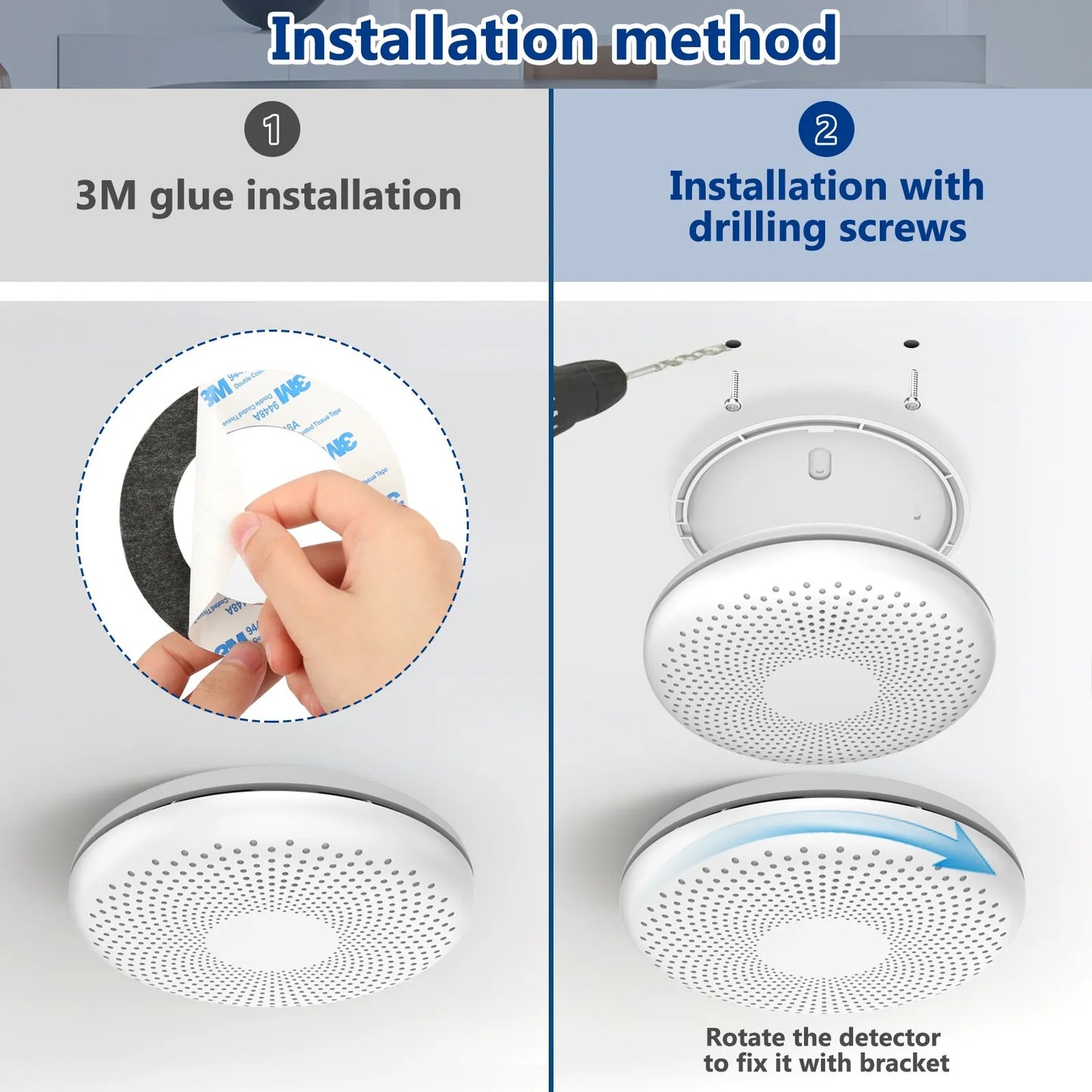 2in1 Combination Smoke Carbon Monoxide CO Detector 10yr Battery Home Wireless Smart WiFi Fire Alarm