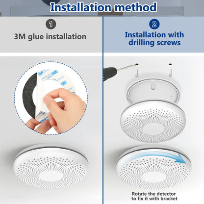 2in1 Combination Smoke Carbon Monoxide CO Detector 10yr Battery Home Wireless Smart WiFi Fire Alarm