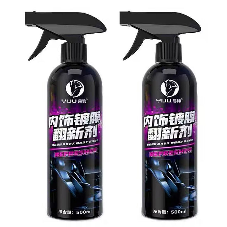 Car Plastic Restorer Leather Repair Spray Dashboard Trim Vinyl Rubber Cleaner Polish Shine Protect