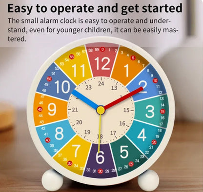 3.5 4.5 Inch Cute Silent Kids Educational Alarm Clock USB AA Battery Table Night Light Non-Ticking