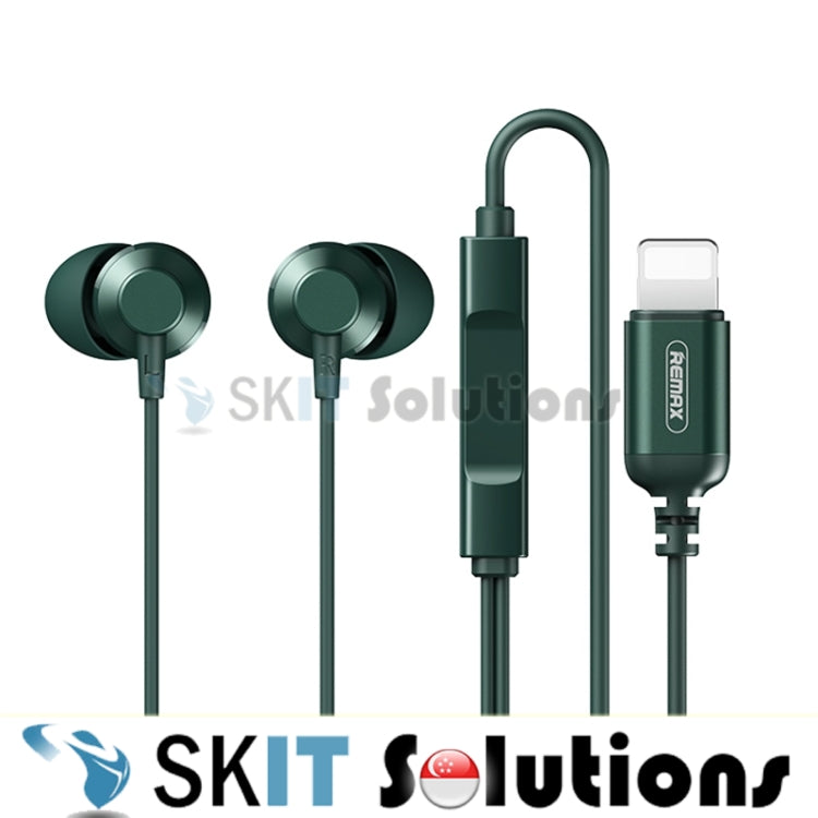 【SKIT SG】Remax RM-512i iPH Metal Wired Earphone for Music & Call for I-Phone