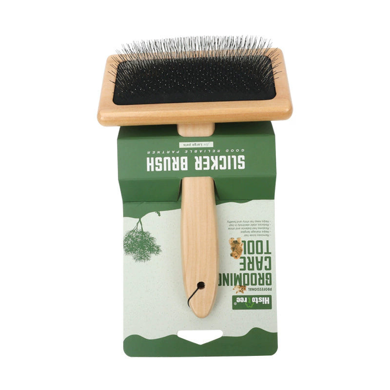 Pet Grooming Slicker Brush for Dogs & Cats with 135° Curved Metal Pins
