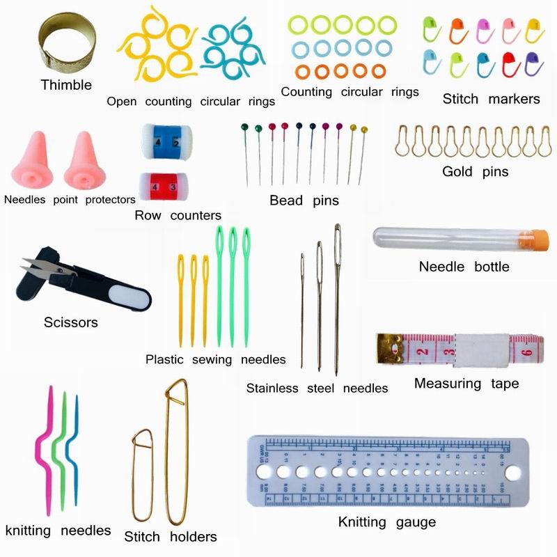 127pcs Crochet Hook Set Yarn Knitting Needles Sewing Tools DIY Craft Weave Needle Kit Accessories