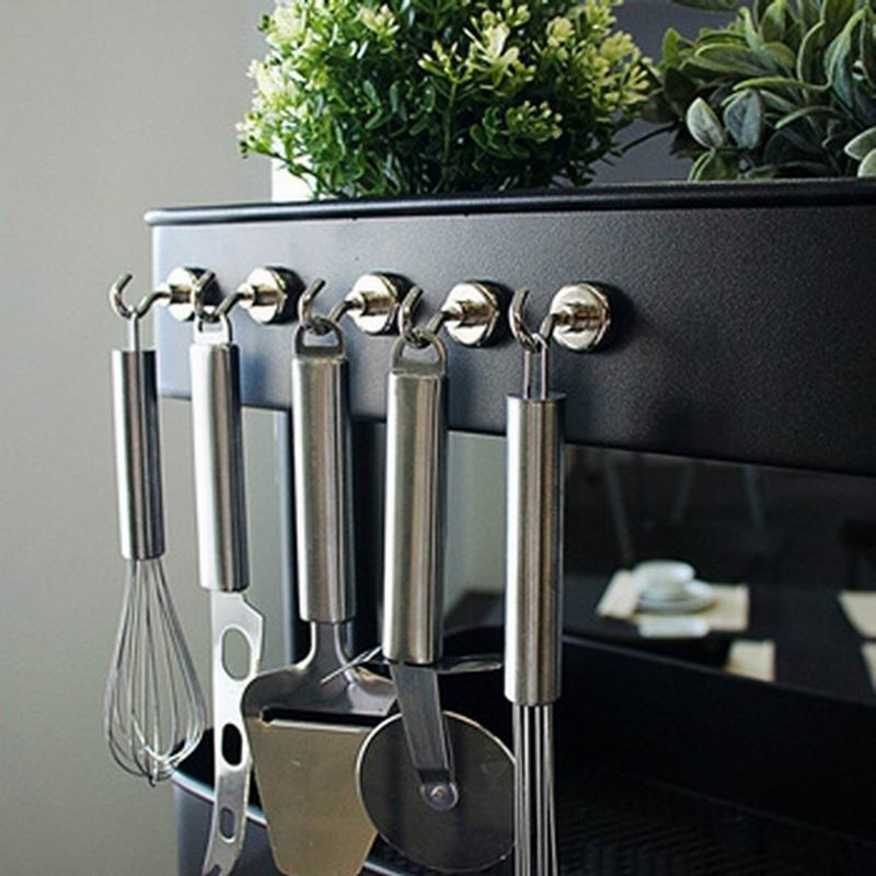 2pc Strong Magnetic Hooks Magnet Holder Wall Hanging Hanger Magnetic Organizer Organiser Hook Home Kitchen Metal Surface