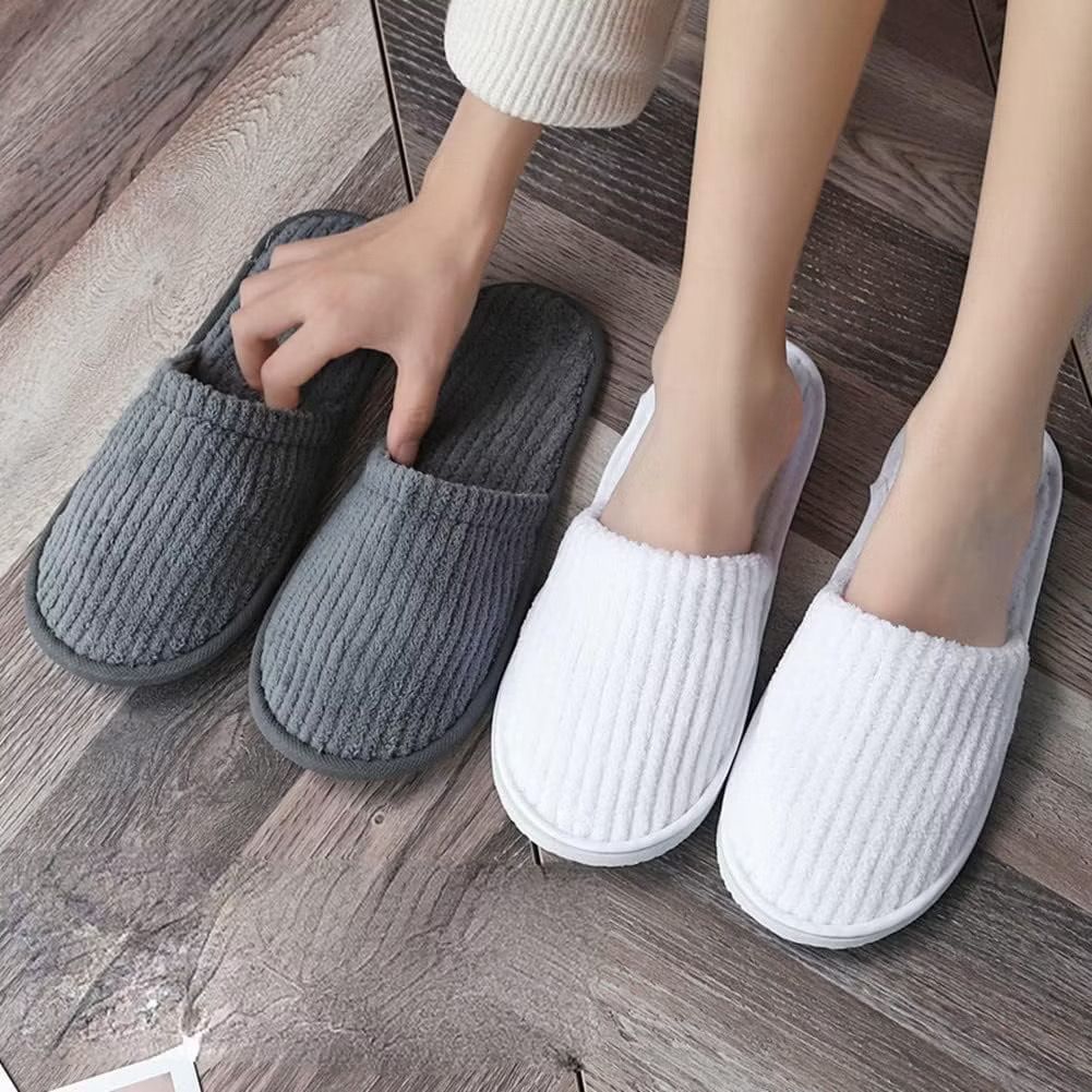 Disposable Hotel Slippers Non-Slip Guest Slippers Free Size Soft Comfortable for Men & Women