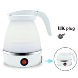 600ML Mini Folding Electric Travel Water Kettle 304 Stainless Steel Food Grade Silicone Kitchen Foldable Kettles Teapot