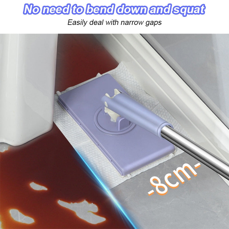 Automatic Cloth Changing Mini Mop Hands-Free With Face Towels Hand-Free Wash Rotating Mop Push-Pull