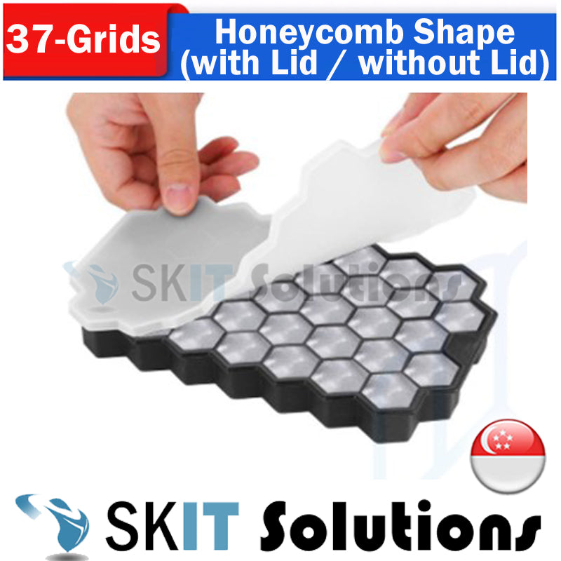 BPA FREE Premium Ice Ball Maker Whiskey Silicone Ice Cube Tray Mold Mould Lid Sphere Square Round Diamond Honeycomb
