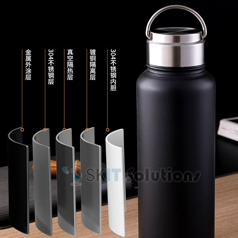 550ml/800ml Black Stainless Steel Double Wall Vacuum Insulated