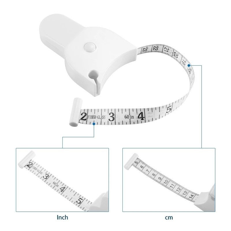 1.5m Automatic Body Measuring Tape Retractable Fitness Measure Waist Chest Leg Sewing Ruler Tool