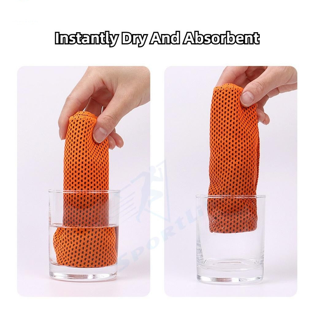 Summer Ice Silk Cooling Towel Quick Dry Sports Towel Wipe Sweat Gym Running Fitness Outdoor Travel