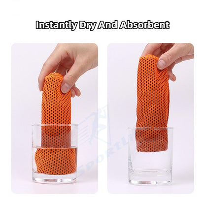 Summer Ice Silk Cooling Towel Quick Dry Sports Towel Wipe Sweat Gym Running Fitness Outdoor Travel