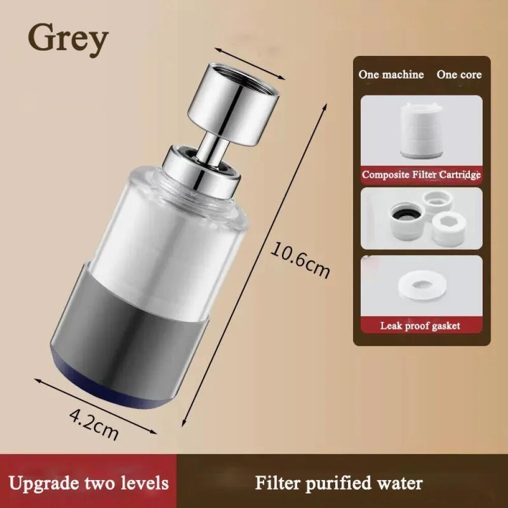 360° Swivel Tap Aerator Faucet Filter Dual Mode High Pressure Kitchen Water Purifier Anti-Splash Head