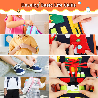 Toddler Busy Board Montessori Sensory Activity Board Early Developing Development Book Preschool Educational Travel Toys