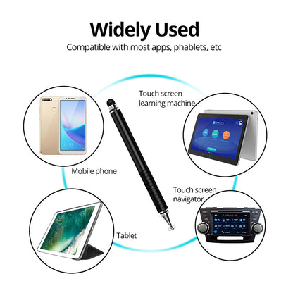 Silicone Rubber/Conductive Cloth Tip 2in1 Passive Capacitive Stylus Touch Pen Tablet Drawing Pencil