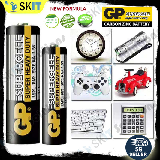 20/40/80pcs GP Supercell AA AAA Battery 1.5V Carbon Zinc Batteries for Toy Clock Remote Control Mouse