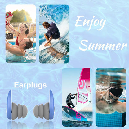 Silicone Ear Plugs Noise Prevention Soundproof Ear Muffs Hearing Protection Swimming Sleep Adults Kids