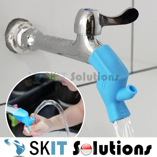 1pc Bathroom Sink Nozzle Silicone Faucet Extender Rubber Elastic Kitchen Water Tap Extension Children Washing Device