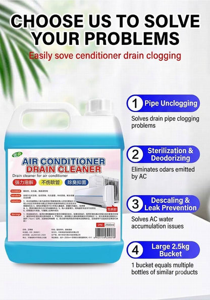 500/1500/2500ml Aircon Drain Pipe Cleaner AC Choke Remover Slime Algae Jelly Gel Dissolver PVC Hose