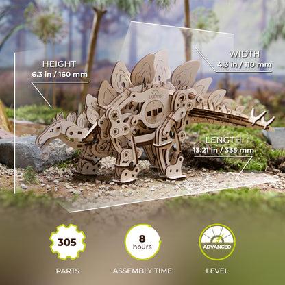 UGEARS Stegosaurus Dinosaur Wooden Model Kits