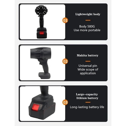 Cordless Electric Turbo Jet Fan Blower Air High Power Rechargeable Blow Leaf Water Dust Car Garden