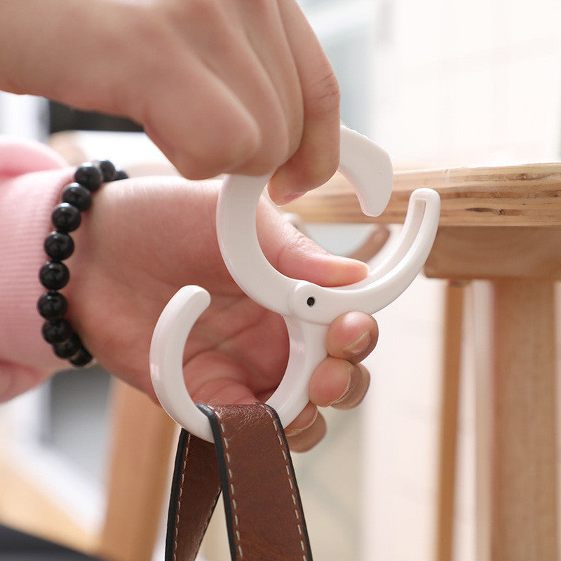 1pc Adjustable S-Shaped Hook Safety Buckle Closet Rod Clothes Bag Foldable Travel S Hanger Baby Pram