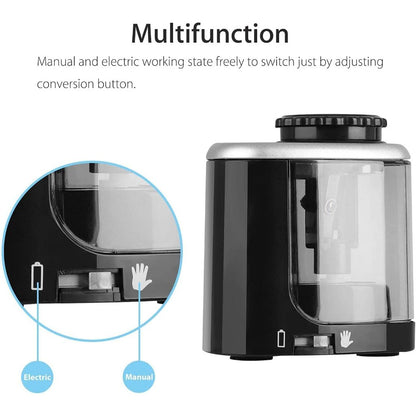 Electric Pencil Sharpener Battery Operated Automatic Rotary Sharpener for 6–8mm Pencils School Office