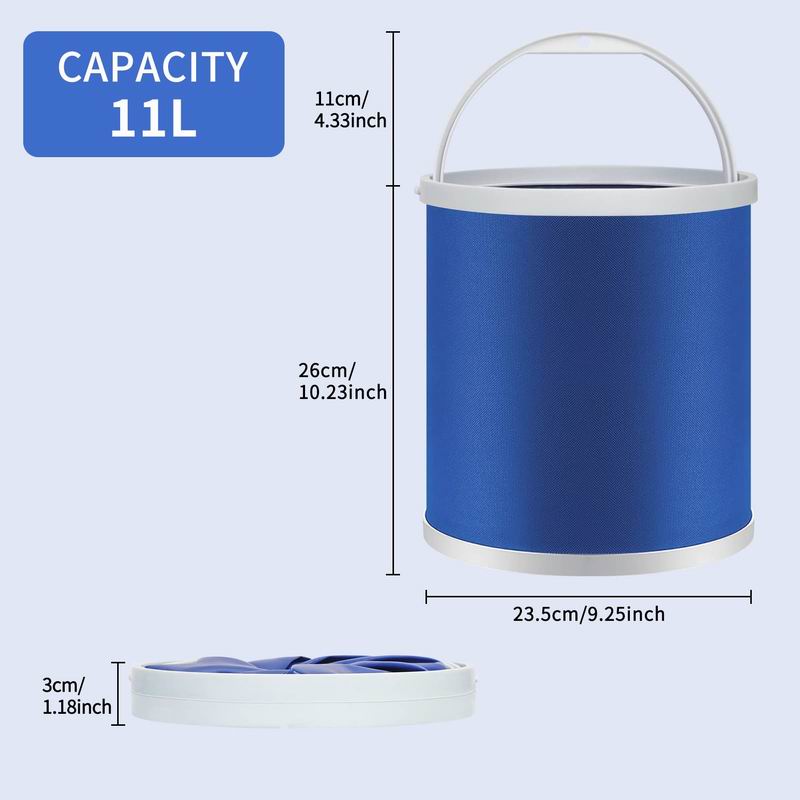 20L/13L/11L/9L Round Folding Water Pail Bucket Foldable Barrel Dish Tub Car Washing Fishing Camping Mopping Gardening