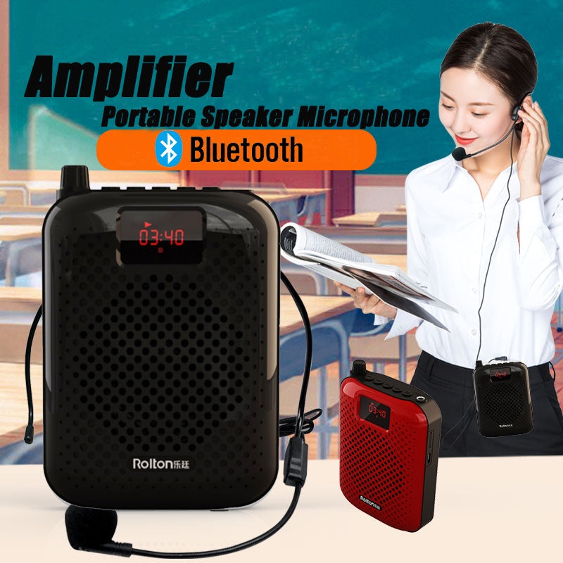 Rolton K500 Mini Bluetooth Loudspeaker Voice Amplifier w/ Mic USB MicroSD Portable Teaching Speaker