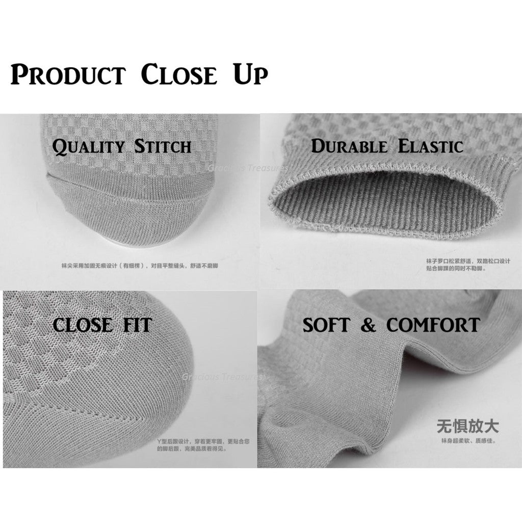 Men Bamboo Fiber Business Quarter Ankle Socks Cotton Male Breathable Anti-Bacteria Odor Resistant