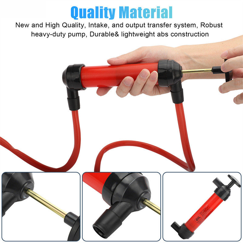 【SKIT SG】Aircon Drainage Hand Pump / Fish Tank Pump/ Multi-Use Transfer Pump / Pumping Oil And Gas With Siphon Pipe To Transport Manual Pump Liquid Chemical Delivery Pump Hand Pump Car, Petrol Diesel Water Fuel Syphon Pump Siphon Water Sucker Transfer Kit