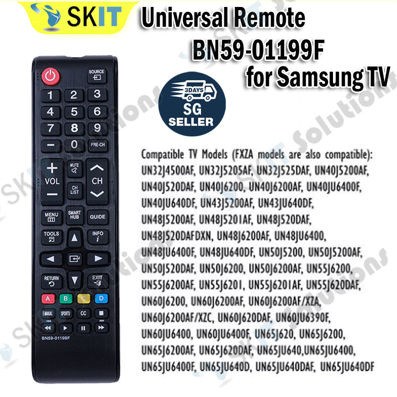 BN59-01199F Universal Replacement Remote Control for Samsung Smart LCD LED TV Compatible Controller