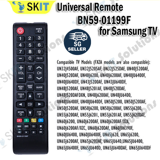 BN59-01199F Universal Replacement Remote Control for Samsung Smart LCD LED TV Compatible Controller