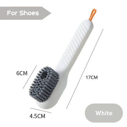 Press Type Liquid Shoe Laundry Clothes Cleaning Brush Refillable Soft Bristles Long Handle Detergent